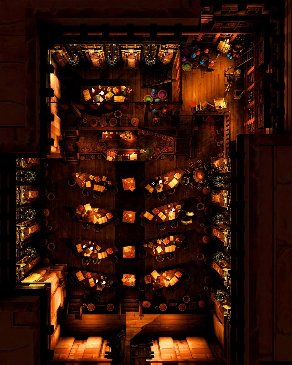 Tavern hall battlemap