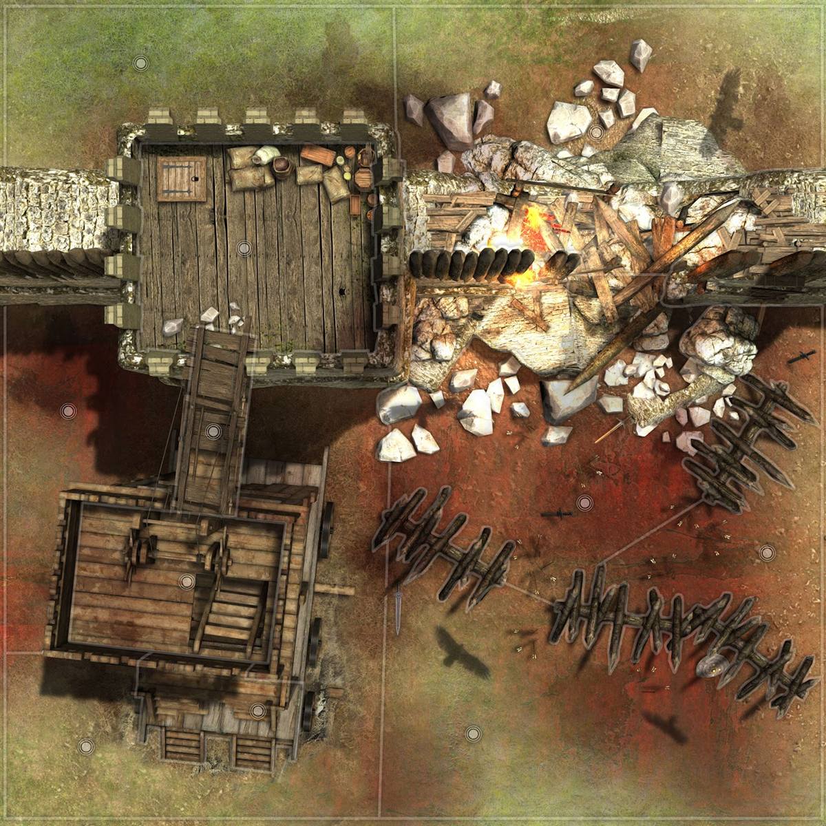 Collapsed ruins battlemap